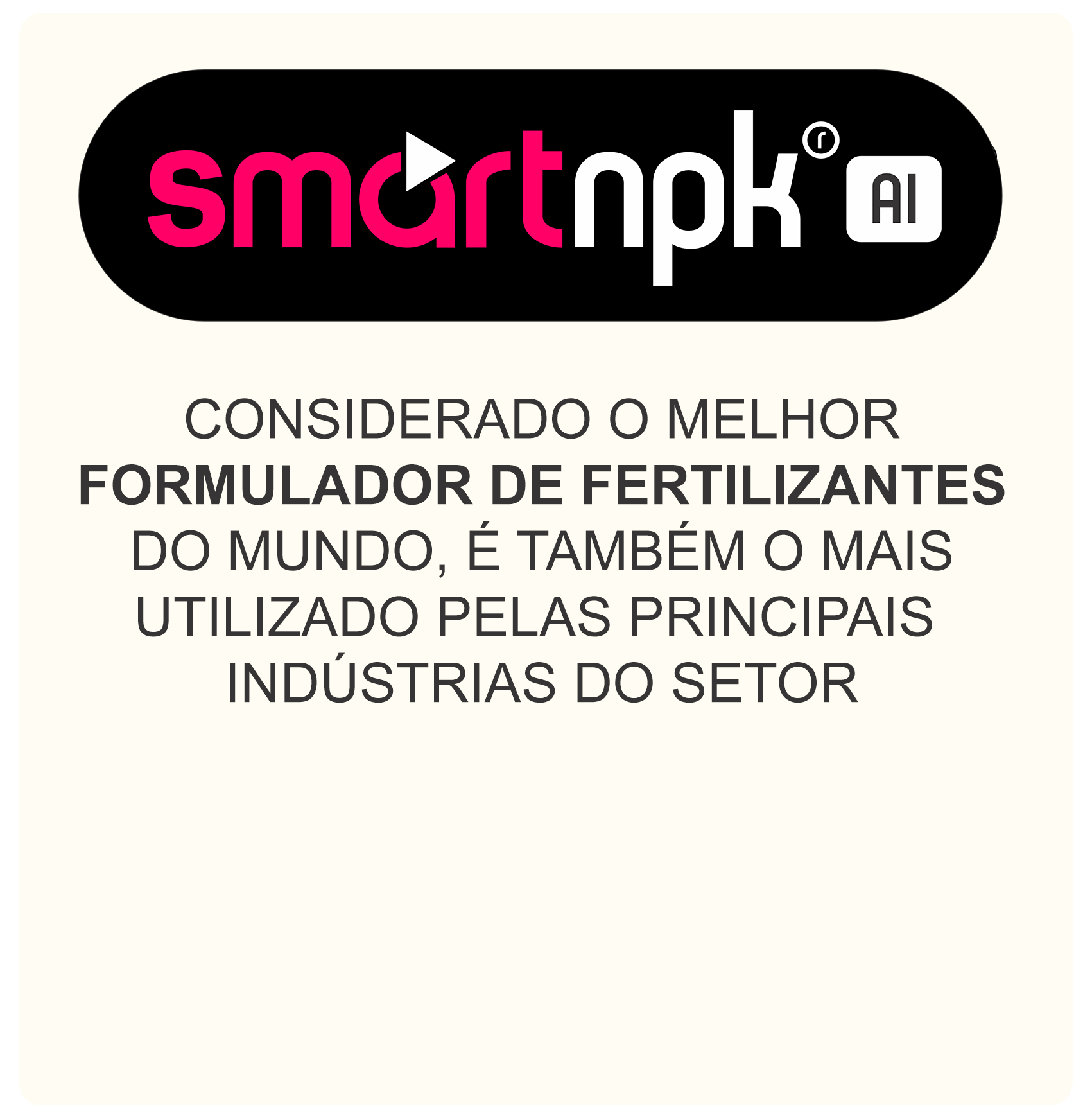 O melhor formulador de fertilizantes com inteligência artificial